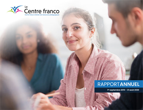 Page couvetture du Rapport annuel 2019-2020 du Centre franco