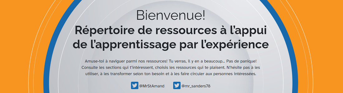 Bannière - Répertoire de ressources à l’appui de l’apprentissage par l’expérience